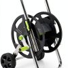 YESTAR Garden Hose Reel Cart Black Aluminum Wall Mount-0