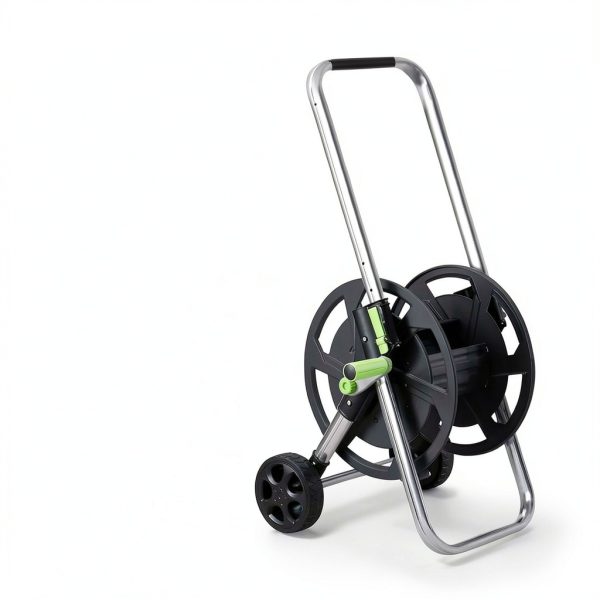 YESTAR Garden Hose Reel Cart Black Aluminum Wall Mount-5