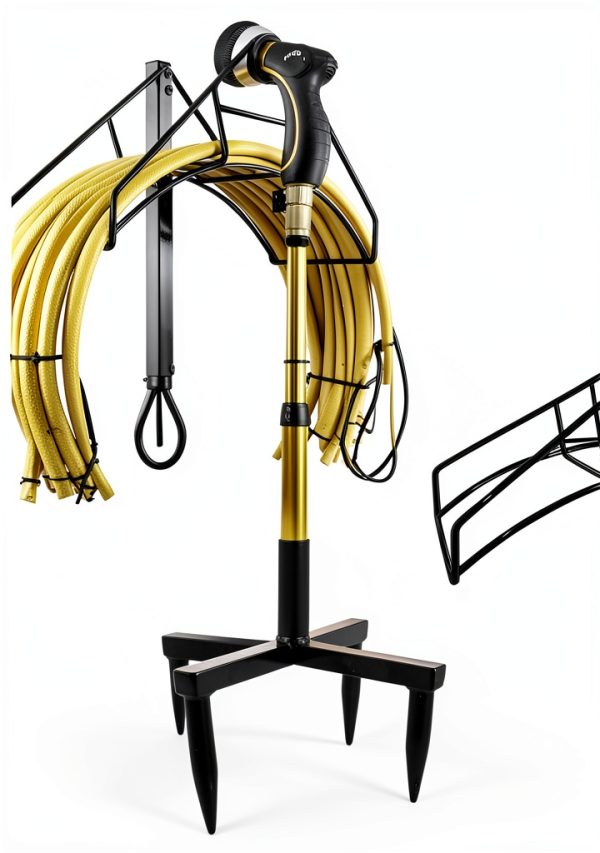 Artigarden Garden Hose Reel Steel Nozzle With Faucet Holder-1