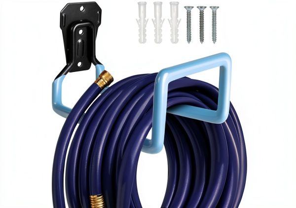 PeoMev Garden Hose Holder Wall Mount Heavy Duty Iron-0