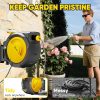 SILVEL Retractable Garden Hose Reel Wall Mount Automatic-7
