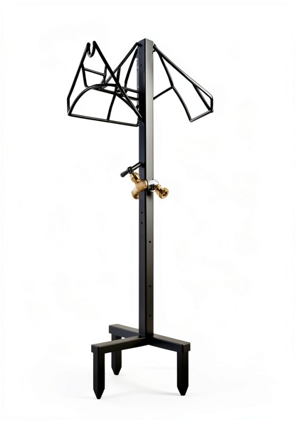 Artigarden Garden Hose Reel Steel Nozzle With Faucet Holder-5