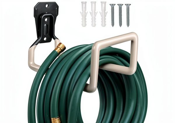 PeoMev Garden Hose Holder Wall Mount Heavy Duty Iron-1