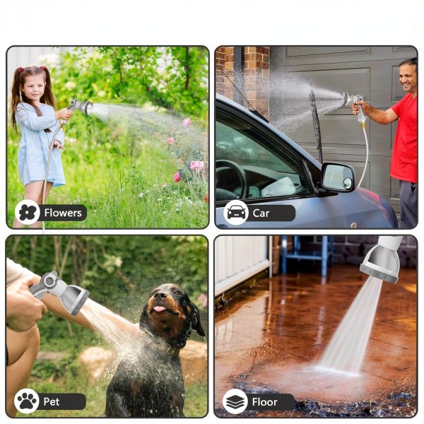 SILVEL Retractable Hose Reel Automatic Wall Mount Light Grey-8