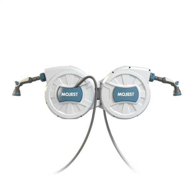 Mojest Garden Hose Reel Auto Rewind Wall Mount Light Gray-6