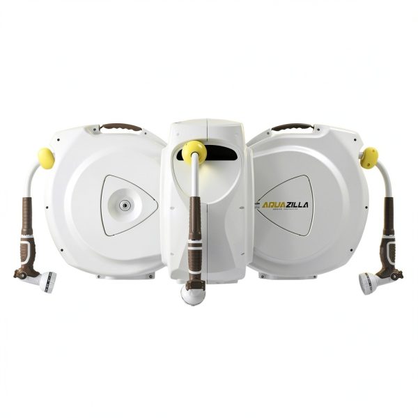 AQUAZILLA Retractable Garden Hose Reel Automatic Wall Mount-3