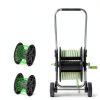 YESTAR Garden Hose Reel Cart Black Aluminum Wall Mount-3